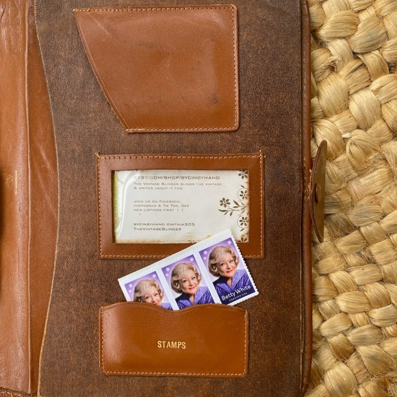 VTG 1950s Leather Writing Traveling Case Blotter Attache - Picture 5 of 10